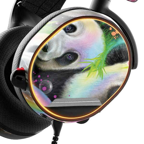 Rainbow Pandas with Butterflies by Sheena Pike SteelSeries Arctis 3 Skin